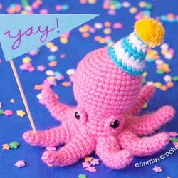 Party Octopus Amigurumi Crochet Patterns, Crochet Pattern
