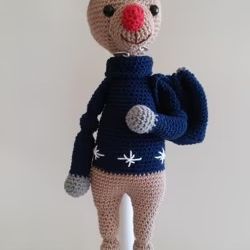 Reindeer with Duffle Bag Amigurumi Crochet Patterns, Crochet Pattern