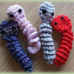 Safe Worry Worm Amigurumi Crochet Patterns, Crochet Pattern