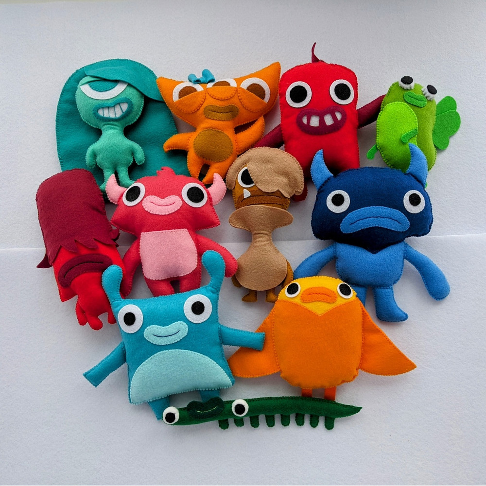 Endless alphabet Monsters Felt toys, Endless Numbers05.jpg