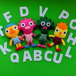 Super Simple Songs - Kids Songs. Alphabet Song with Noodle and Pals. Toy Noodle, Blossom, Cheesy, Broccoli. Set 4 toy