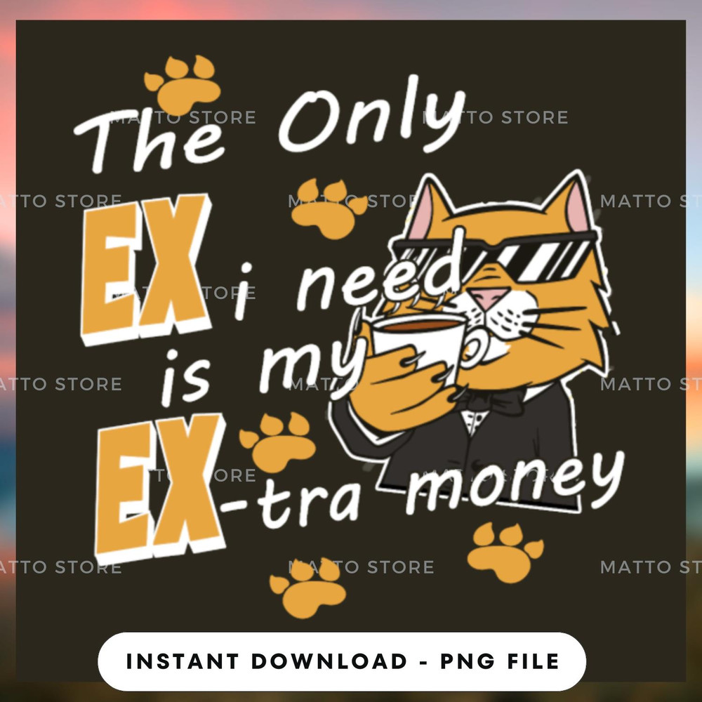 The only ex i need is my extra money.jpg