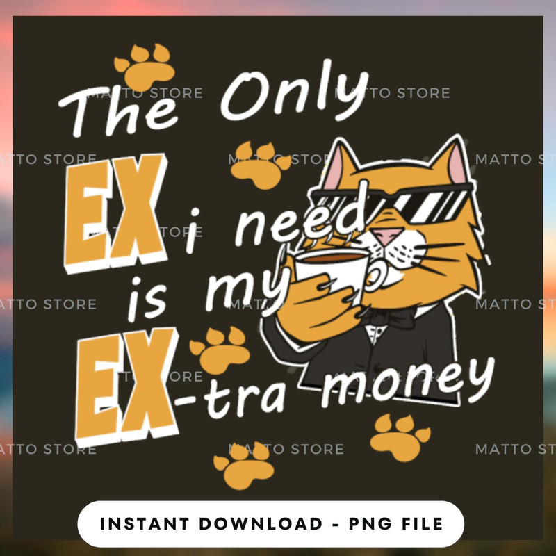 The only ex i need is my extra money.jpg