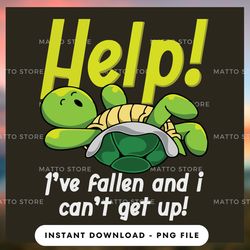 digital png file - turtle help i have fallen motive - matto store