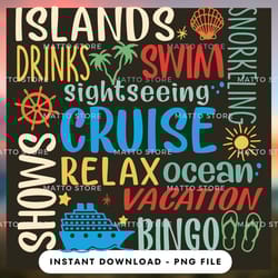 outdoor lover png design - cruise vacation islands - cruise gifts - instant download