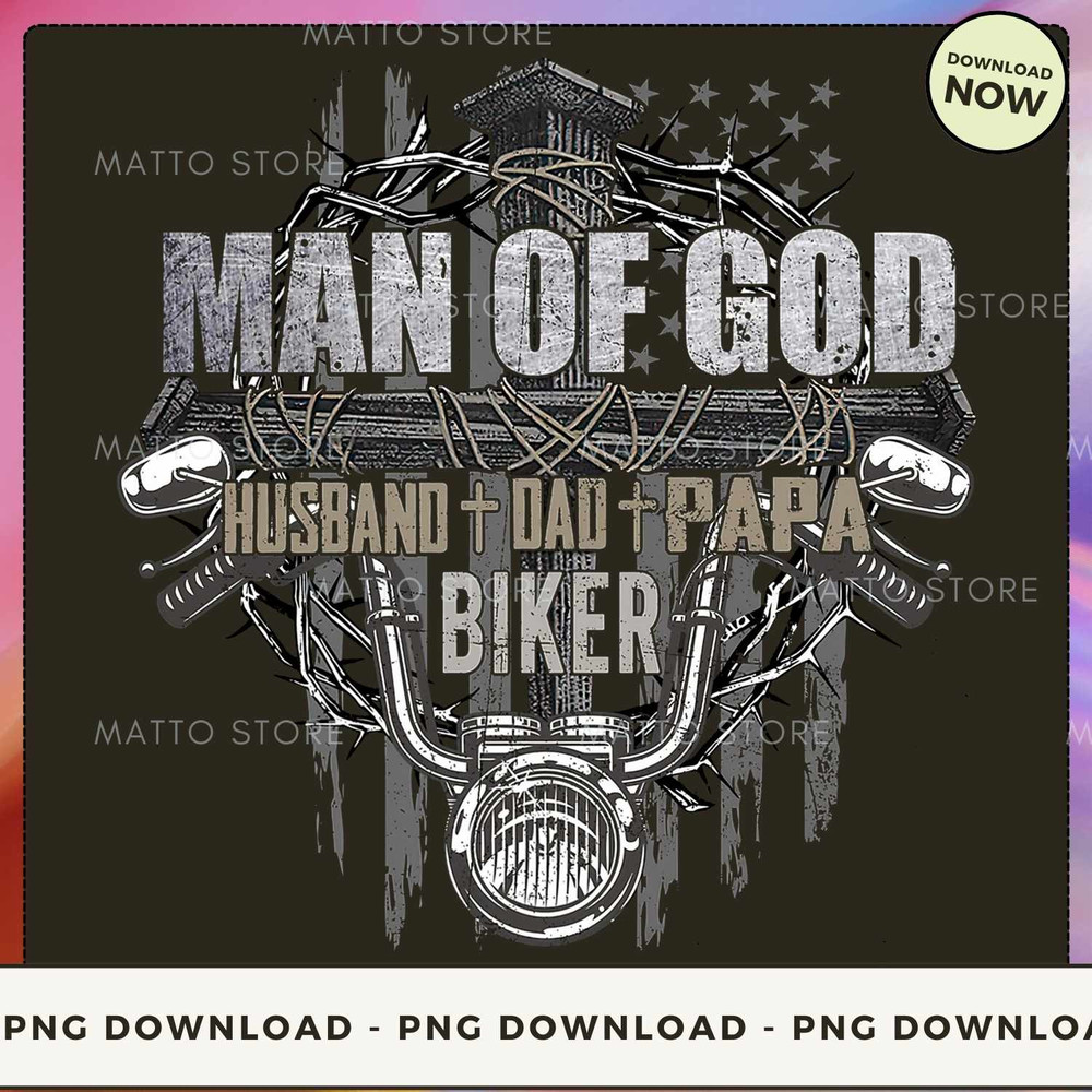 Man Of God Husband Dad Papa Biker for Father's Day_original.jpg