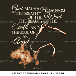 god made a horse from the breath of the wind digital png file, png download