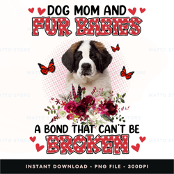 fur babies saint bernard dogdad, dogmom, dogs digital png file, png download