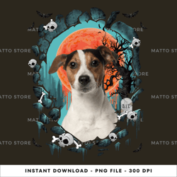 stone cave - jack russell terrier 1 dogs, halloween digital png file, png download