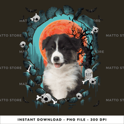 stone cave - australian shepherd 1 dogs, halloween digital png file, png download