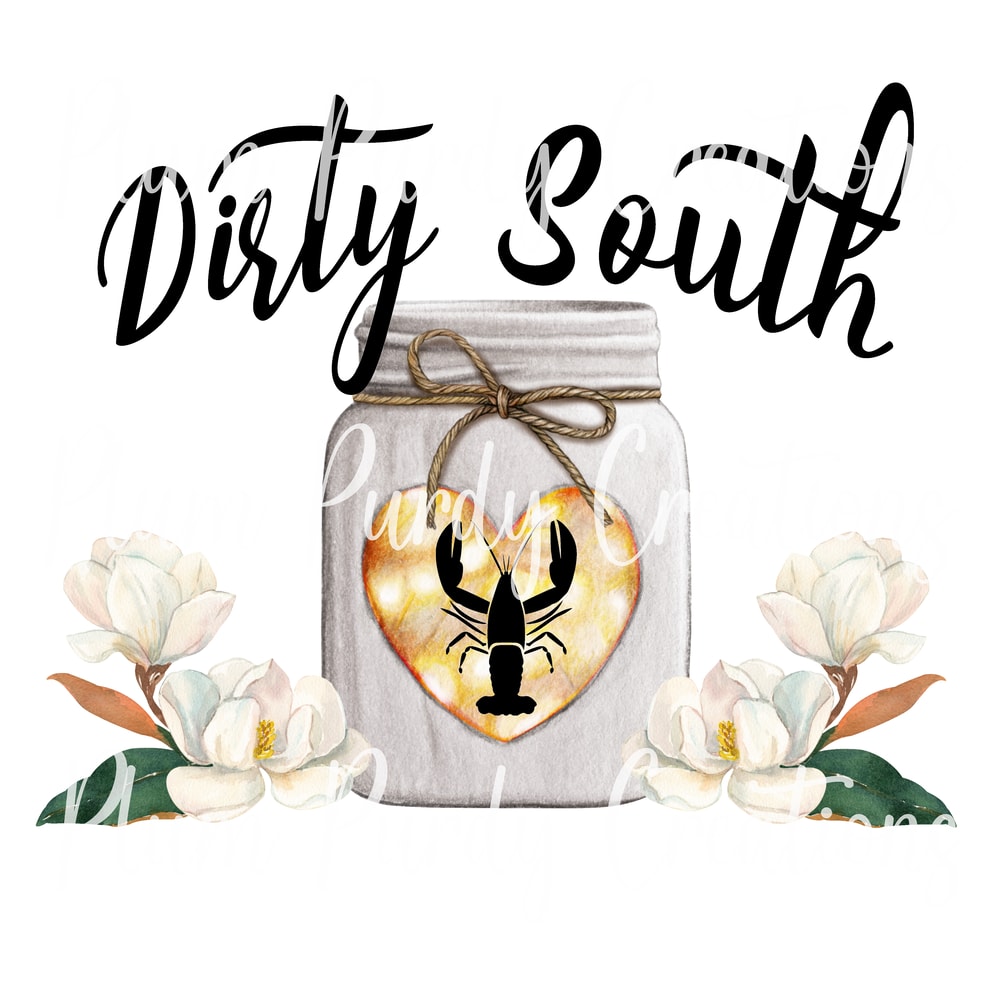Dirty South PNG Louisiana Magnolia Digital Download 0