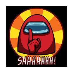 red imposter among shhhhh svg, trending svg, imposter among svg, funny imposter among svg, game us sus svg, funny game g