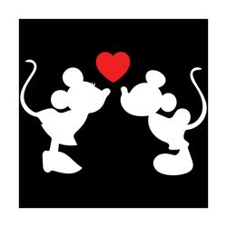 mickey mouse and minnie mouse kiss svg, valentine svg, mickey mouse svg, minnie mouse svg, disney svg, 2021 valentine sv