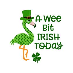 a wee bit irish today svg, patrick svg, st patrick day svg, st patrick svg, st patrick day 2021, flamingo patrick svg, i