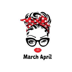 march girl wink eye svg, birthday svg, march girl svg, march birthday svg, march svg, birthday girl svg, march woman svg