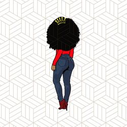 black woman svg, melanin svg, afro girl svg, black queen svg, black girl svg