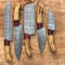 Custom Handmade 5PCS Damascus Steel Kitchen Chef Knives Set Full Tang Wood And Pakka Wood Handle Wi 9