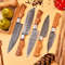 Custom Handmade 5PCS Damascus Steel Kitchen Chef Knives Set Full Tang Wood And Steel Handle With Le 0