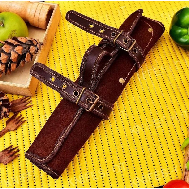 Custom Handmade 5PCS Damascus Steel Kitchen Chef Knives Set Full Tang Red Pakka Wood Handle With Le 5