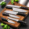 Custom Handmade 6PCS Damascus Steel Kitchen Chef Knives Set Full Tang PAkka Wood And Brass Handle W 2