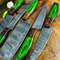Custom Handmade 5PCS Damascus Steel Kitchen Chef Knives Set Full Tang Wood And Pakka Wood Handle Wi 3