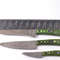 Custom Handmade 6PCS Damascus Steel Kitchen Chef Knives Set Full Tang Green Pakka Wood Handle With 6