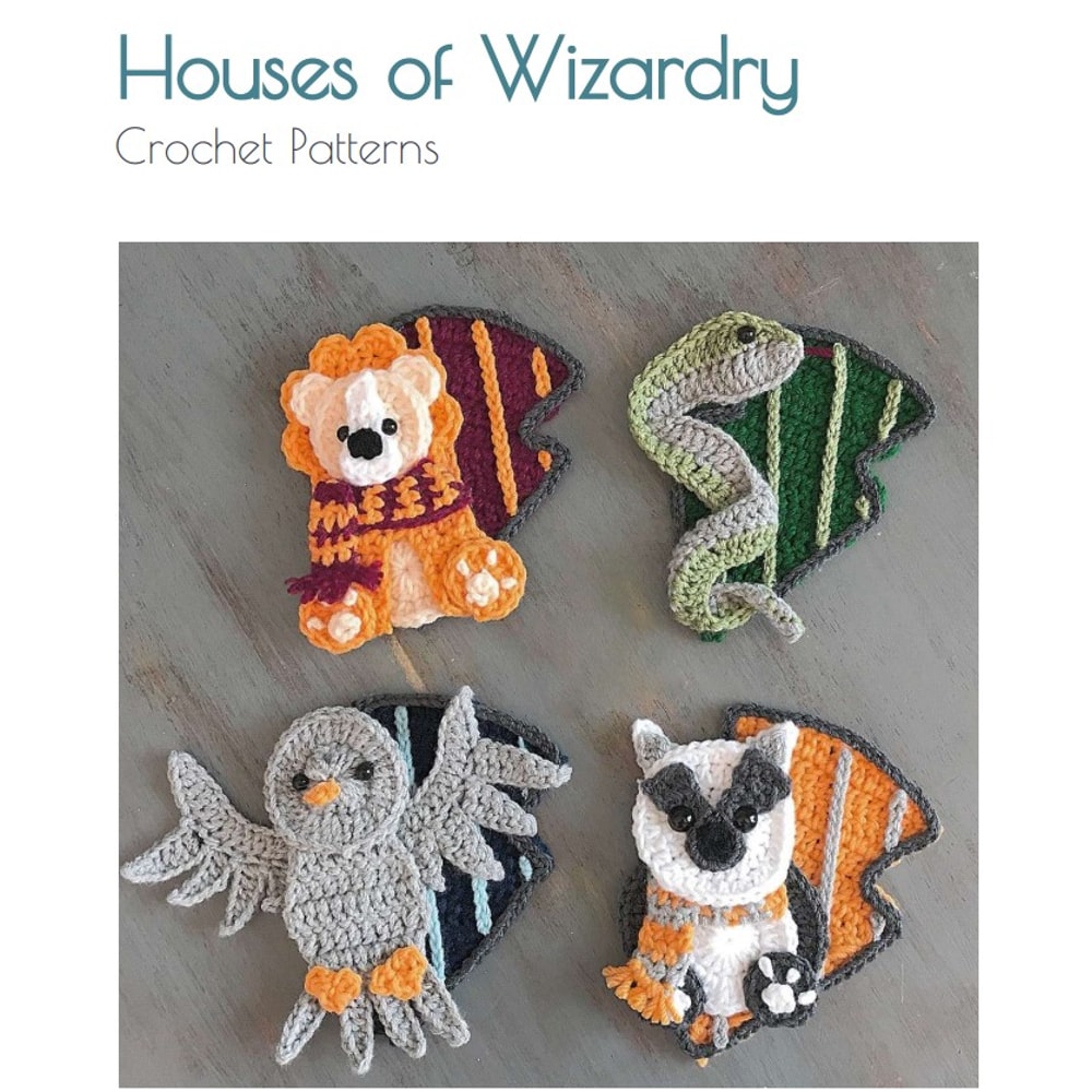 4x House of wizards Pattern Amigurumi PDF Pattern toys patterns.jpg