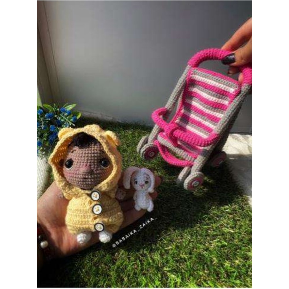 Baby in a Baby Stroller, Amigurumi PDF Pattern toys patterns.jpg