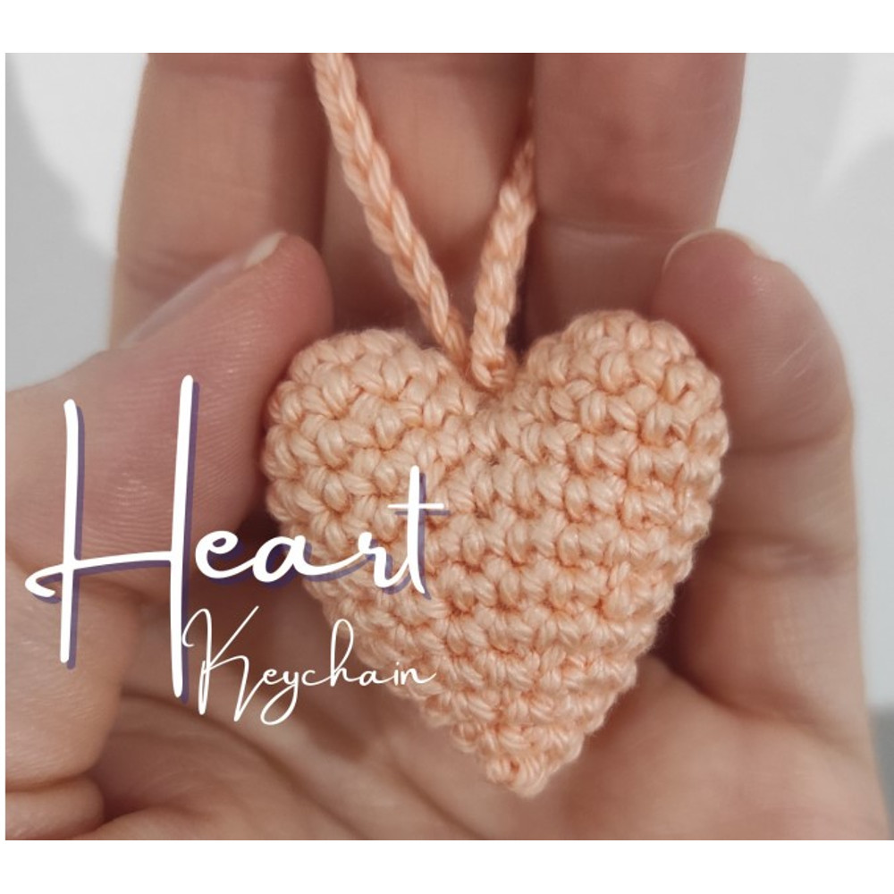 Heart Keychain Amigurumi Crochet Patterns, Crochet Pattern.jpg
