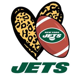 New York Jets Leopard Heart Svg