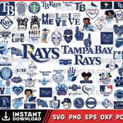 Tampa Bay Rays Team Bundles Svg, Tampa Bay Rays Svg, MLB Team Svg, MLB Svg, Png, Dxf, Eps, Jpg, Instant Downloa