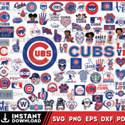 Chicago Cubs Team Bundles Svg, Chicago Cubs Svg, MLB Svg, MLB Team Svg, MLB Svg, Png, Dxf, Eps, Jpg