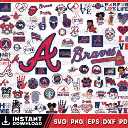 Atlanta Braves Team Bundles Svg, Atlanta Braves Svg,MLB Team Svg, MLB Svg, Png, Dxf, Eps, Jpg, Instant Download