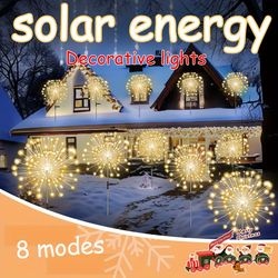 Solar Outdoor Lights, 240LED Solar Garden Lights, Waterproof 8 Lighting Modes Solar Outdoor Lights
