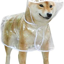 transparent dog raincoat