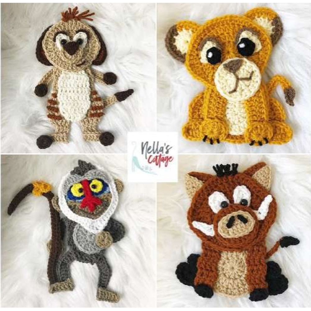 Lion and Friends  Amigurumi PDF Pattern toys patterns.jpg
