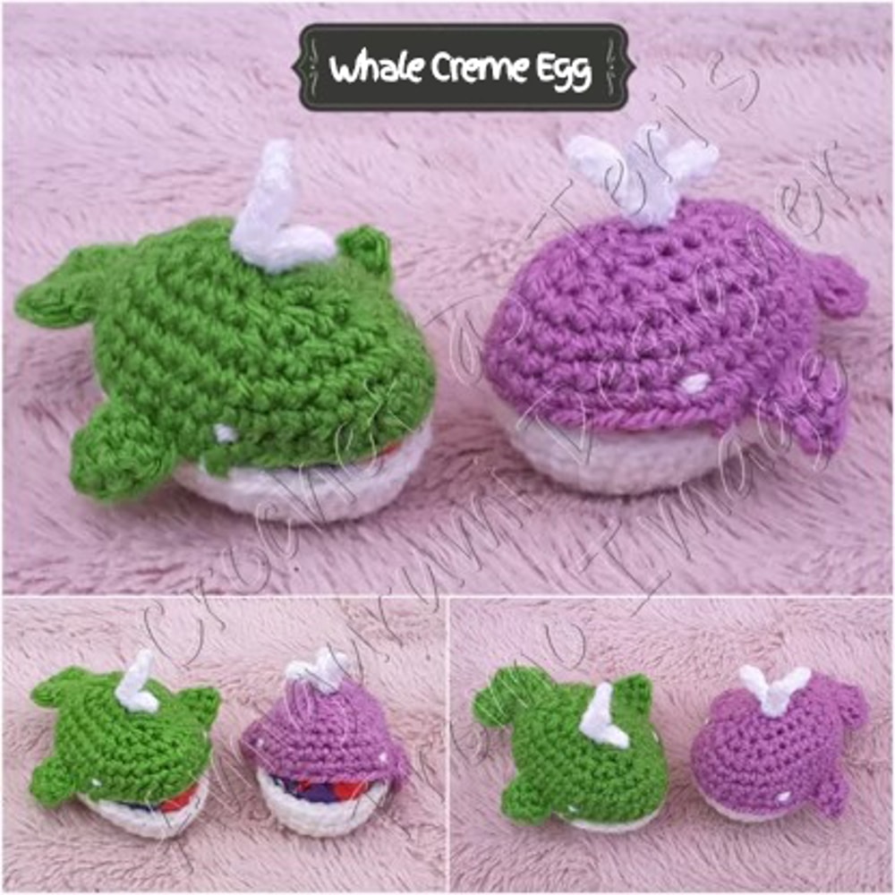 Colourful Whale Creme Egg Cosies Amigurumi Crochet Patterns, Crochet Pattern.jpg