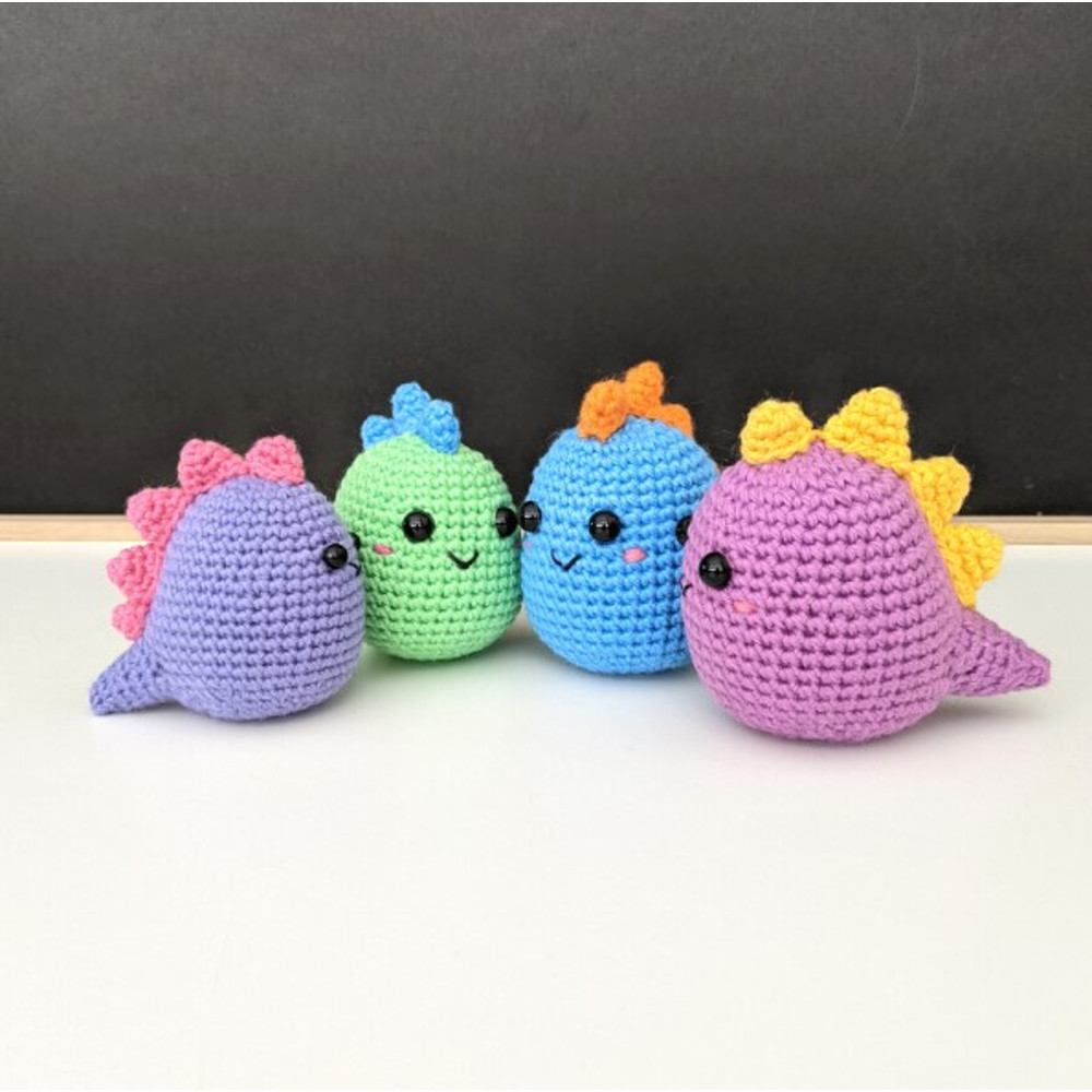 Colourful  Mini Dino Amigurumi Crochet Patterns, Crochet Pattern.jpg