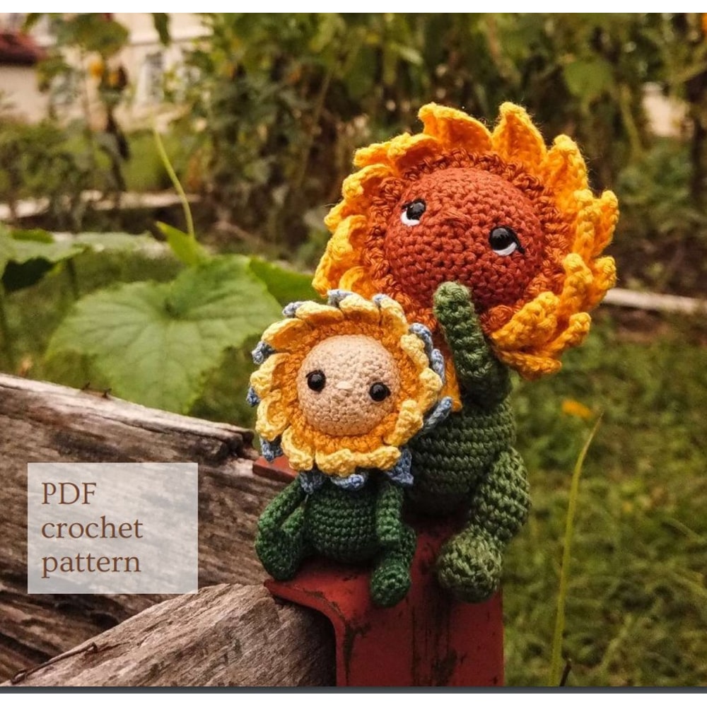 Baby Sunflower, Amigurumi PDF Pattern toys patterns.jpg