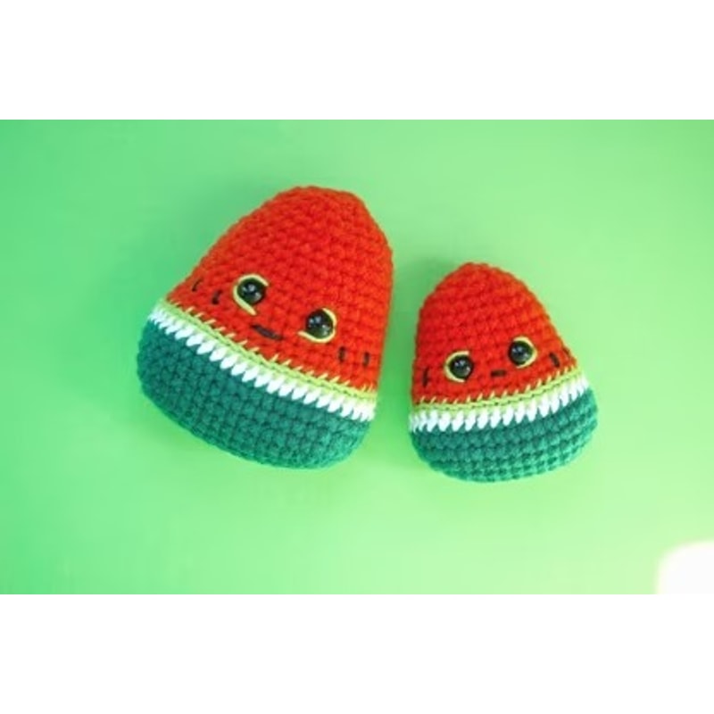 Watermelon Key Chains Set Amigurumi Crochet Patterns, Crochet Pattern.jpg