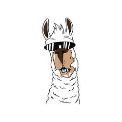 llama funny face funny animal cool llama svg