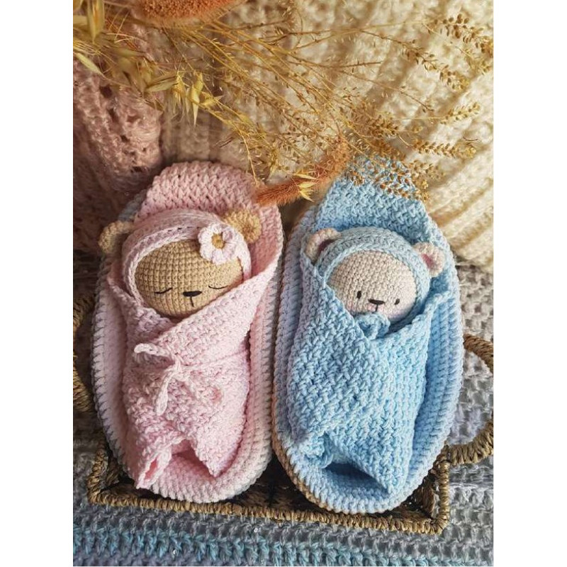 Baby Bears Cradle,  Amigurumi PDF Pattern toys patterns.jpg