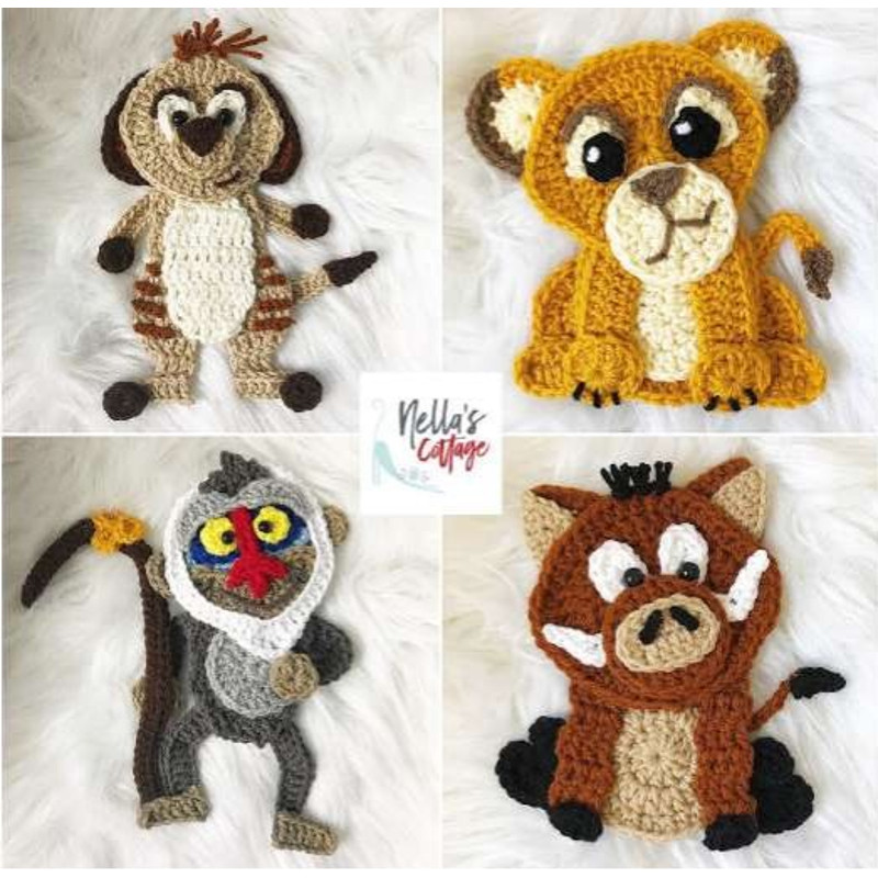 Lion and Friends  Amigurumi PDF Pattern toys patterns.jpg
