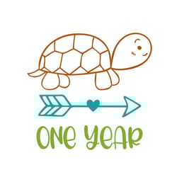 happy birthday baby turtle one year first birthday svg