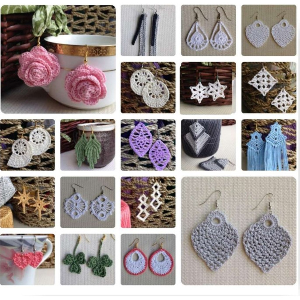 25 Crochet Earrings Volume 2 Amigurumi PDF Pattern toys patterns.jpg