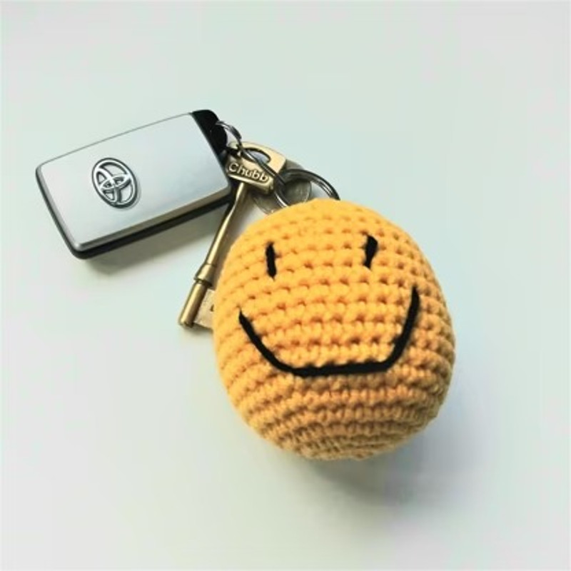 Happy Face Keyring Amigurumi Crochet Patterns, Crochet Pattern.jpg