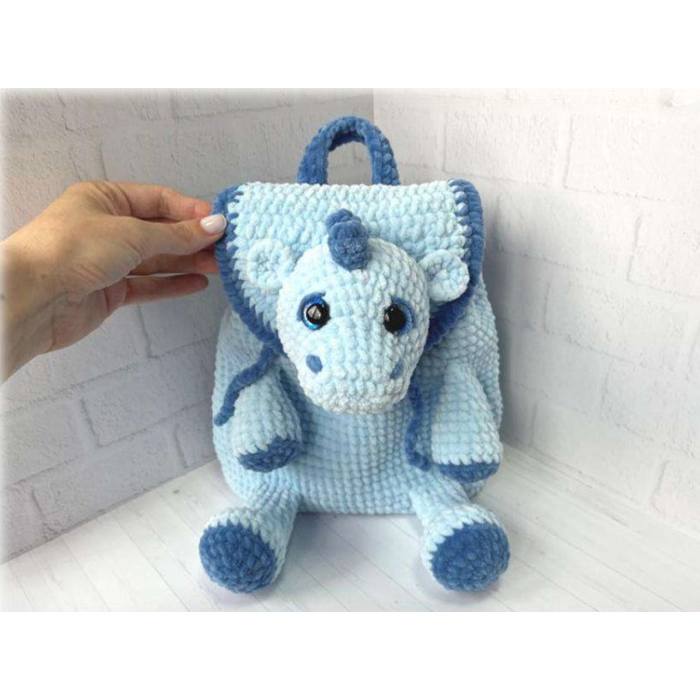 Backpack Dragon, Amigurumi PDF Pattern toys patterns.jpg
