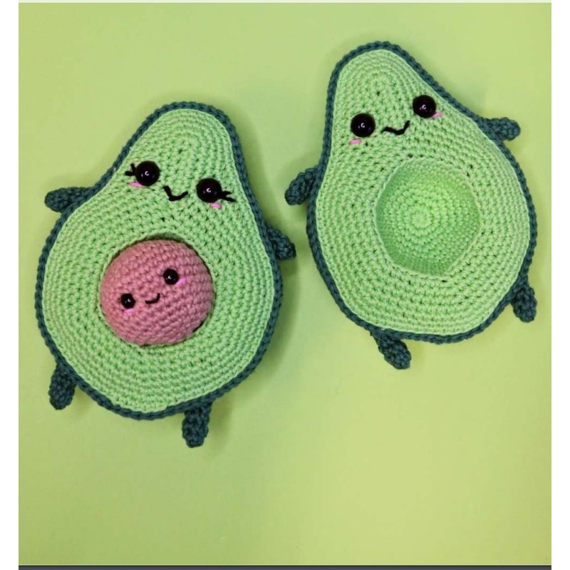 Avocado family, Amigurumi PDF Pattern toys patterns.jpg