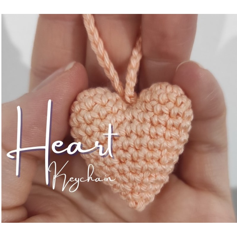 Heart Keychain Amigurumi Crochet Patterns, Crochet Pattern.jpg
