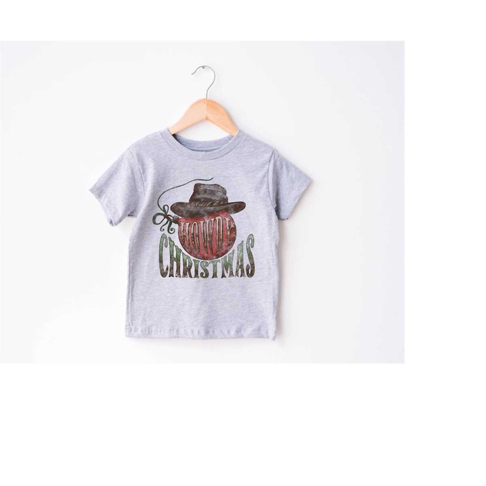 Howdy Christmas Toddler Tee, Christmas Season Shirt, Cute Holiday Girls Shirt, Toddler Youth Santa Tee, Retro Boho Cute.jpg